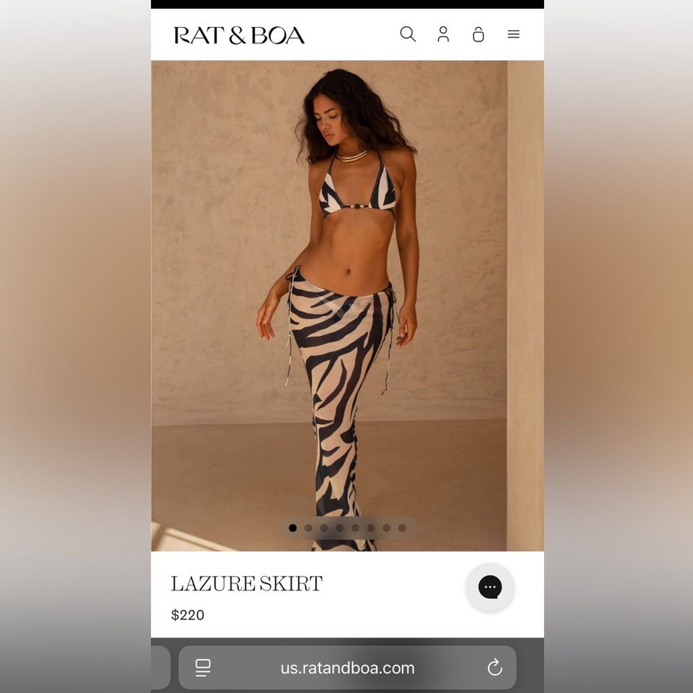 Rat & Boa Blue and Cream Bikini Cover-up